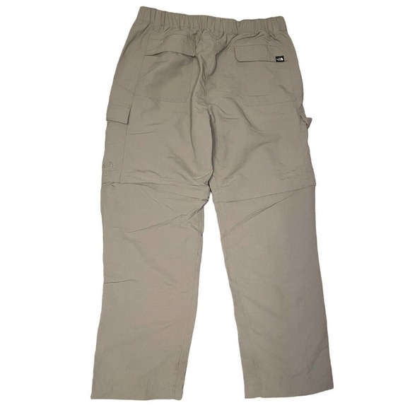 The North Face Belted Convertible Hiking Pants Men’s Large 35x 30.5 Khaki Nylon - Picture 4 of 10